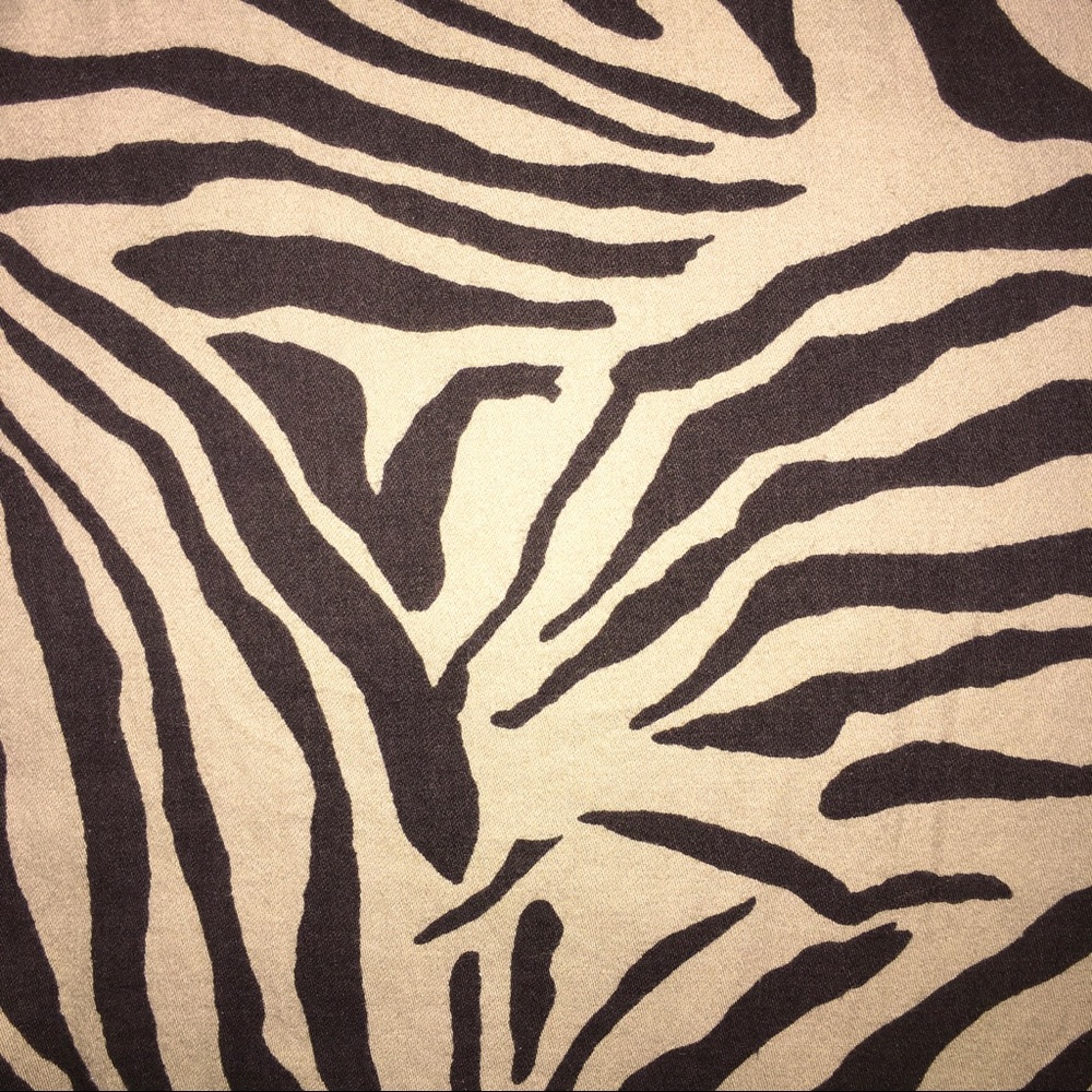 Animal Print Button Down Shirt, Chaps Zebra Print Top, Tiger, 3/4 Sleeve Plus 3x - Picture 8 of 14